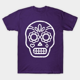 Sugar Skull - white design T-Shirt